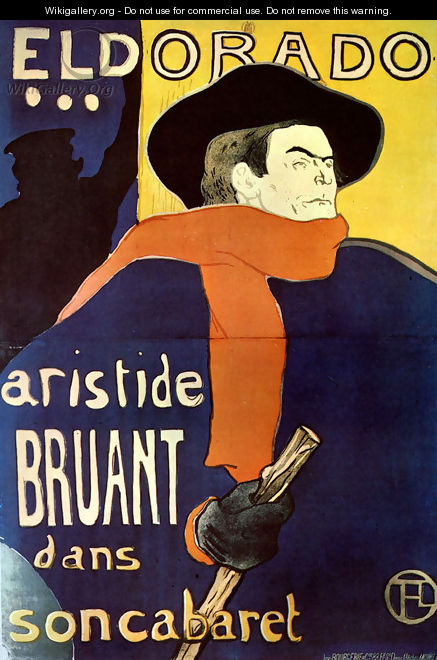 El dorado, Artistide Bruant dans soncabaret - Henri De Toulouse-Lautrec