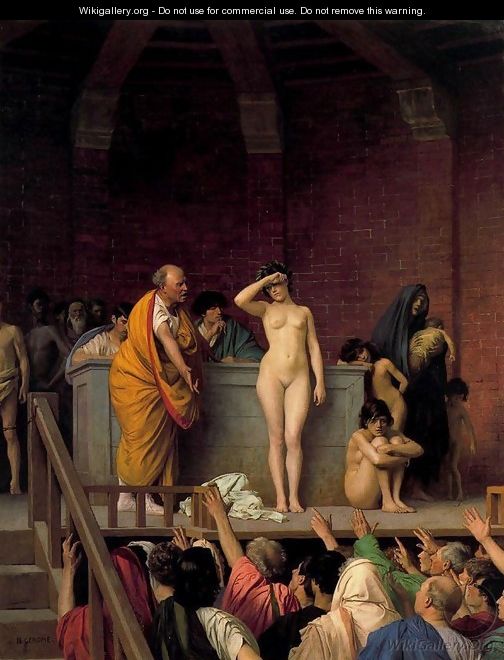 Slave Auction or Slave Market in Rome - Jean-Léon Gérôme