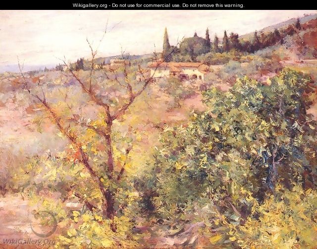 View of Fiesole - William Merritt Chase