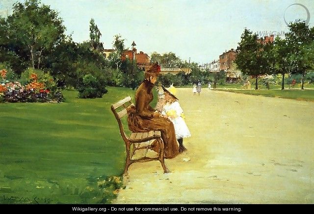 The Park, mother and girl - William Merritt Chase