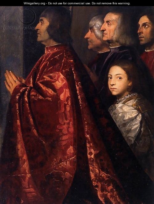 Madonna with Saints and Members of the Pesaro Family (detail 2) - Tiziano Vecellio (Titian)