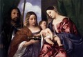 Madonna and Child with Sts Dorothy and George - Tiziano Vecellio (Titian)