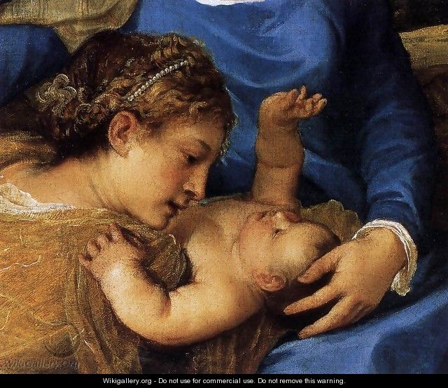 Madonna and Child with Saints (detail) - Tiziano Vecellio (Titian)