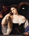 Woman with a Mirror - Tiziano Vecellio (Titian)