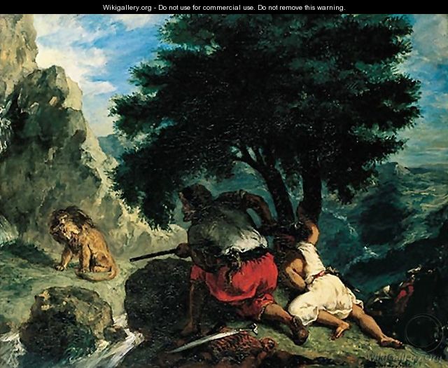 The Lion Hunt in Marocco - Eugene Delacroix