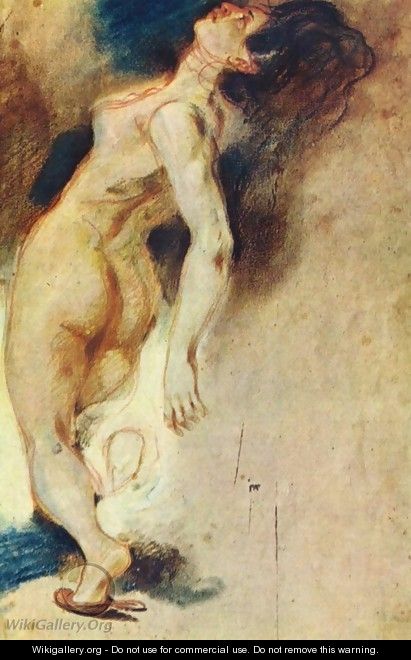 The death of Sardanapale (study) - Eugene Delacroix