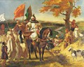 Moroccan sheikh visits his trunk - Eugene Delacroix