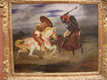 Confrontation of knights in the countryside - Eugene Delacroix