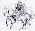 Sketch for Attila - Eugene Delacroix