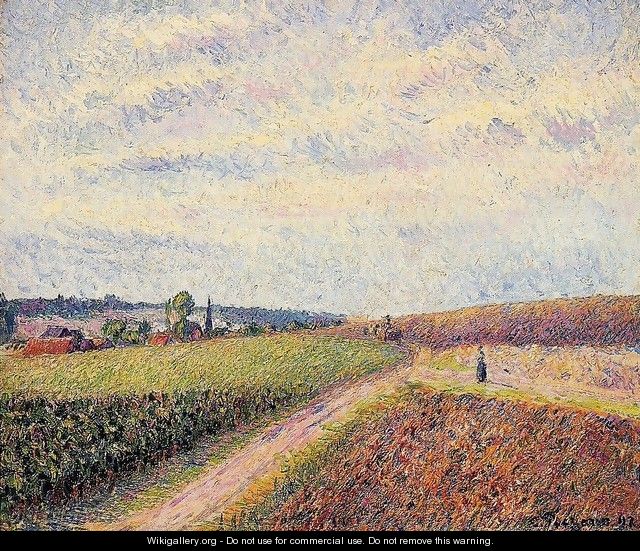 View of Eragny 2 - Camille Pissarro