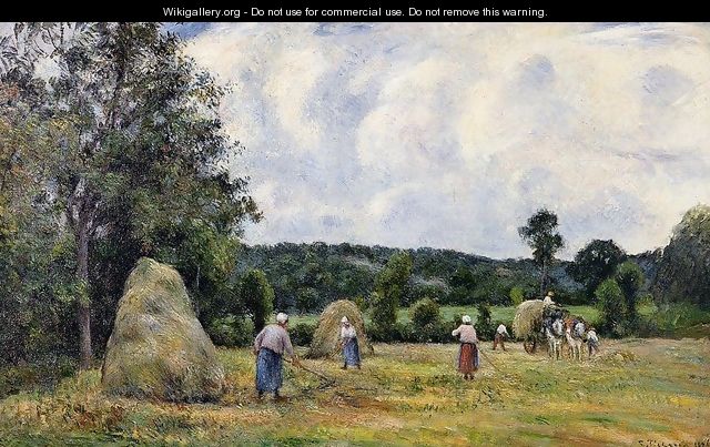 The Harvest at Montfoucault 2 - Camille Pissarro