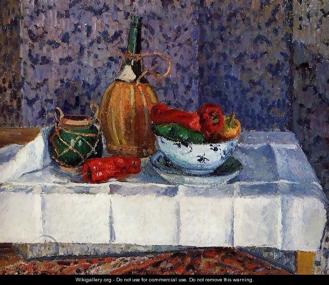 Still Life with Spanish Peppers - Camille Pissarro