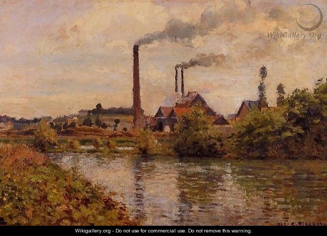 Factory at Pontoise 2 - Camille Pissarro
