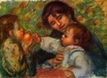 Portrait of Jean Renoir and Gabrielle with their child - Pierre Auguste Renoir