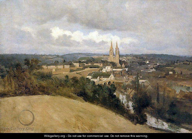 View of Saint Lo with the River Vire in the Foreground - Jean-Baptiste-Camille Corot