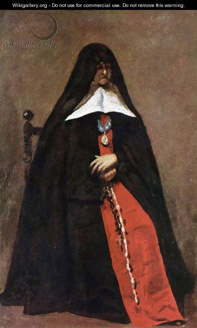 Porträt der Oberin des Annunziaten-Klosters in Bologne-sur-mer - Jean-Baptiste-Camille Corot