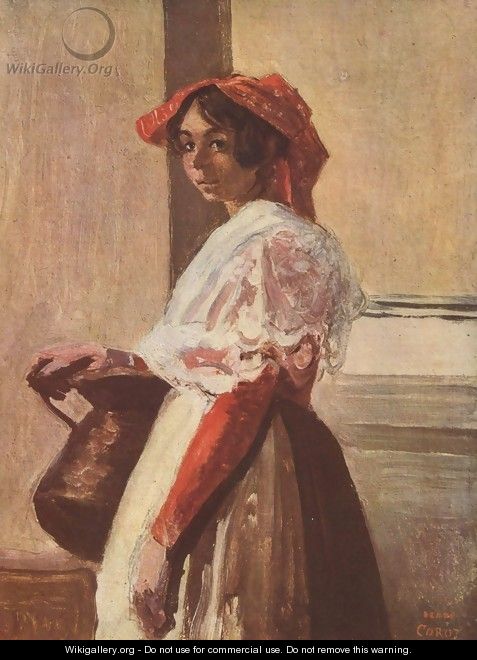 Italienerin mit Krug - Jean-Baptiste-Camille Corot