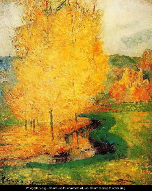 By the Stream, Autumn - Paul Gauguin