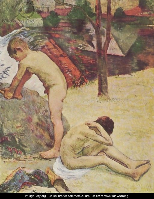 Bathers Breton boy - Paul Gauguin