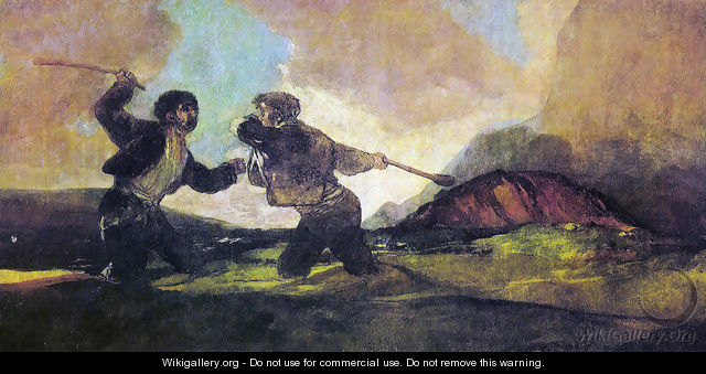 Duel with Cudgels - Francisco De Goya y Lucientes