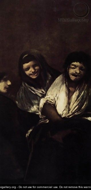 Two Women and a Man - Francisco De Goya y Lucientes