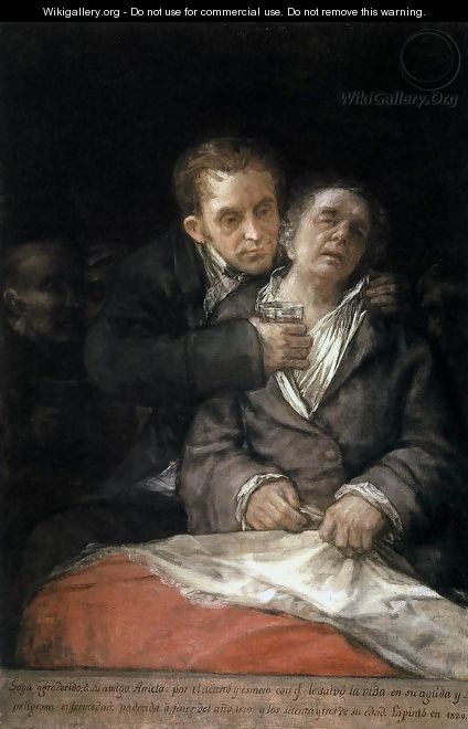 Self-Portrait with Doctor Arrieta - Francisco De Goya y Lucientes