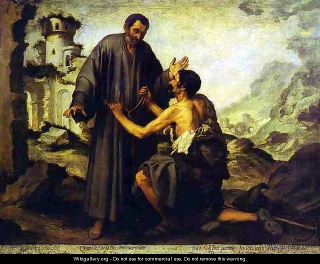 Brother Juniper and the Beggar - Bartolome Esteban Murillo