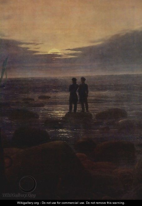 Moonrise by the Sea (detail) - Caspar David Friedrich