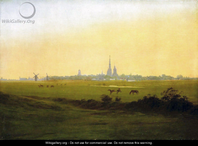 Meadows with grab forest - Caspar David Friedrich