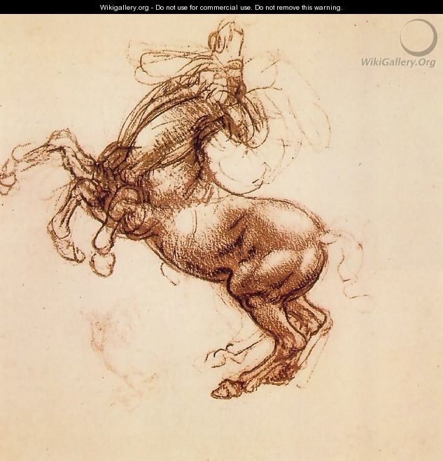 Rearing Horse 1483-98 - Leonardo Da Vinci