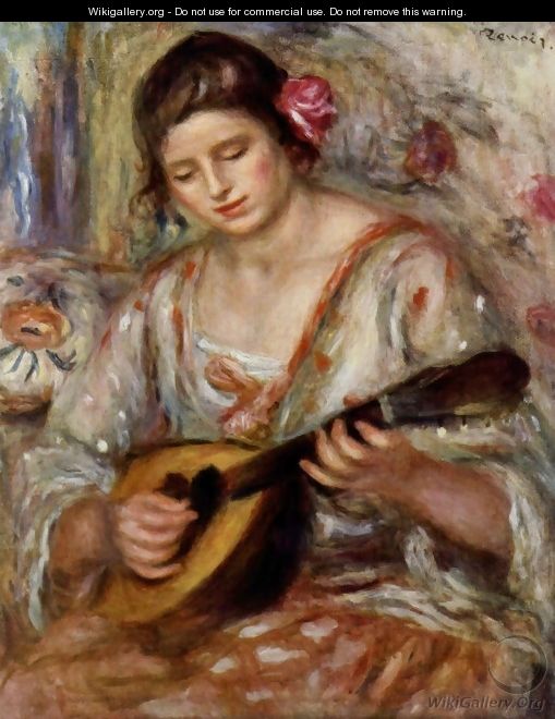 Girl with a Mandolin - Pierre Auguste Renoir