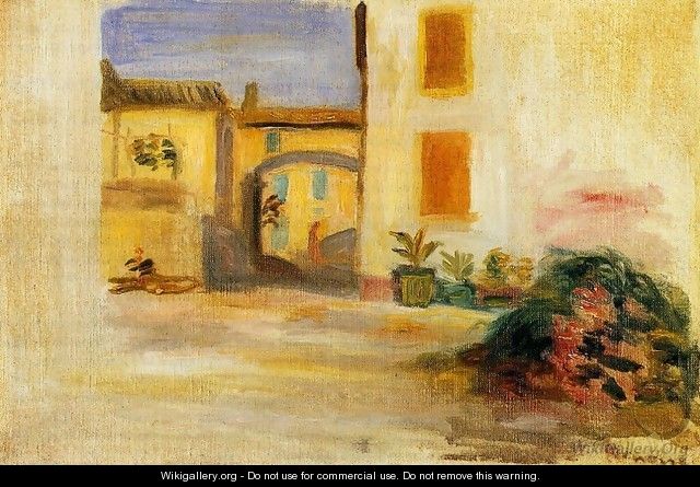 Farm Courtyard, Midday - Pierre Auguste Renoir