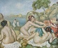 Three girls bathing with crab - Pierre Auguste Renoir
