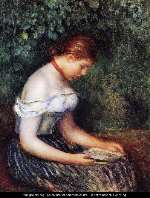 The Reader (Seated Young Woman) - Pierre Auguste Renoir