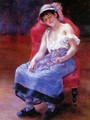 Sleeping Girl (Girl with a Cat) - Pierre Auguste Renoir