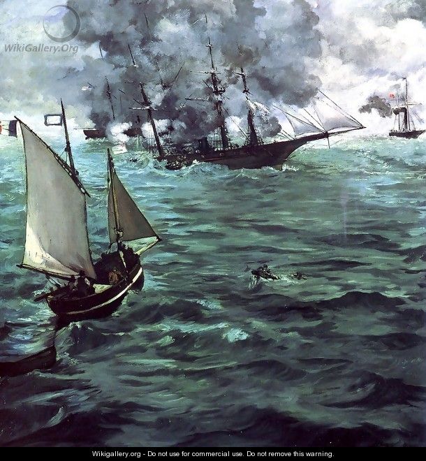 The Battle of the Kearsarge and Alabama - Edouard Manet