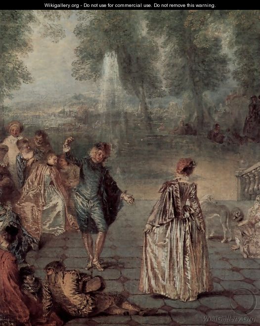 Les Plaisirs du bal (detail 2) - Jean-Antoine Watteau