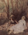 Fêtes galantes (detail 3) - Jean-Antoine Watteau
