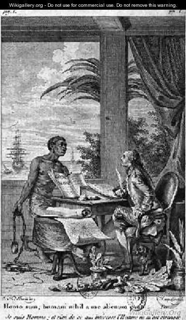The black code illustration from Voyage a lIsle de France - Jean-Michel Moreau