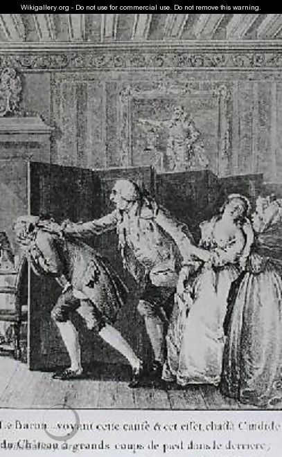 Le Baron chassa Candide du Chateau a grands coups de pied dans le derriere - Jean-Michel Moreau