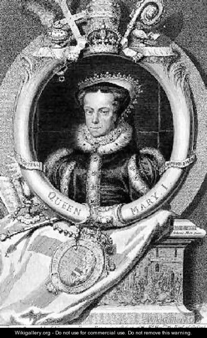 Mary I 1516-58 Queen of England from 1553 - (after) Mor, Sir Anthonis (Antonio Moro)
