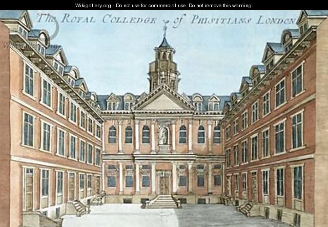 The Royal College of Physicians from A Book of the Prospects of the Remarkable Places in and About London 1700 - Robert Morden