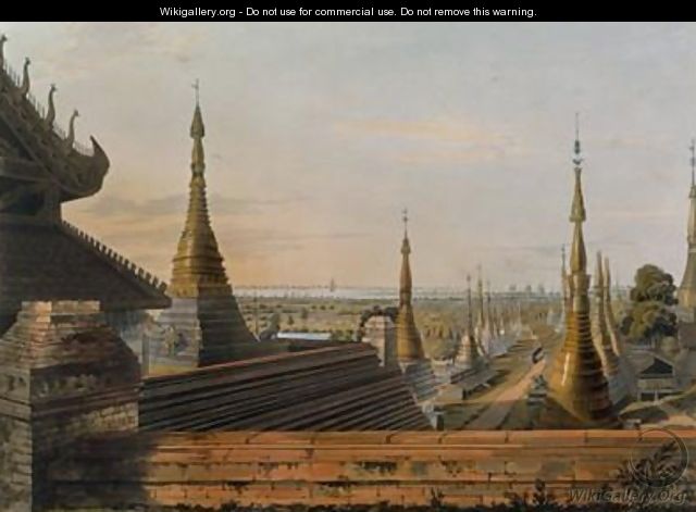Scene upon the Eastern Road from Rangoon Looking Towards the South - (after) Moore, Joseph