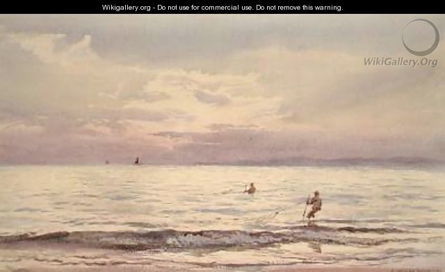 Fishermen Working at Sunset 1868-71 - Henry Moore