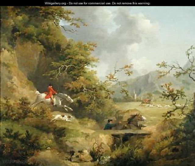 Foxhunting in Hilly Country - George Morland