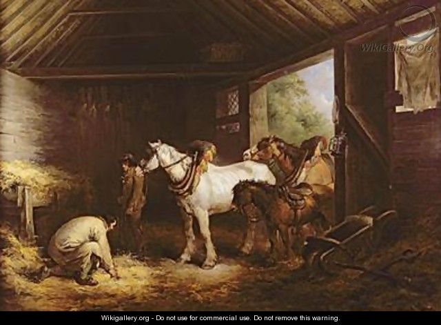 Inside a Stable - George Morland