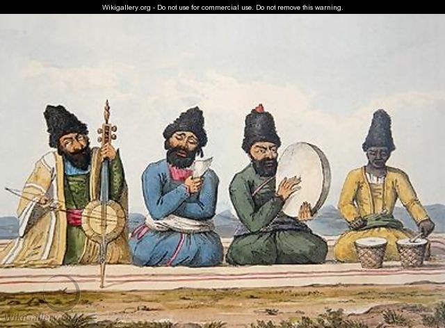 Persian Musicians from A Second Journey through Persia 1810-16 - (after) Morier, James Justinian