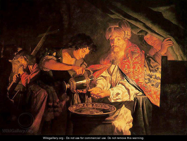 Pilatos lavandose las manos - Matthias Stomer