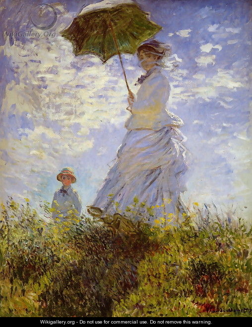 The Woman With The Parasol - Claude Oscar Monet