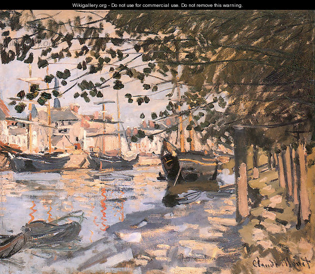The Seine At Rouen 1872 - Claude Oscar Monet